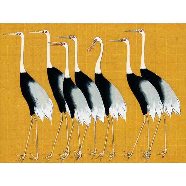 Japanese Red Crown Crane 7 Storks, Reproduction