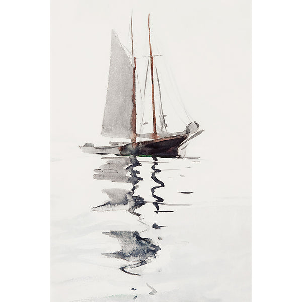 Two–masted Schooner With Dory, Reproduction