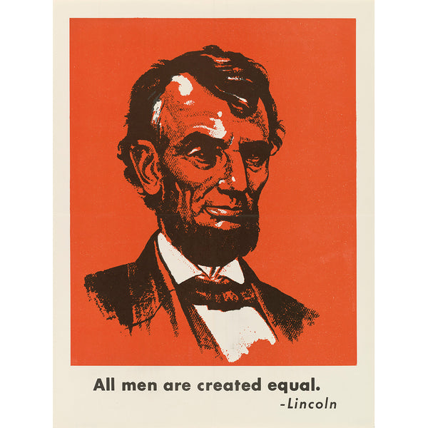 Lincoln Quote, Heroes Day Vintage Poster