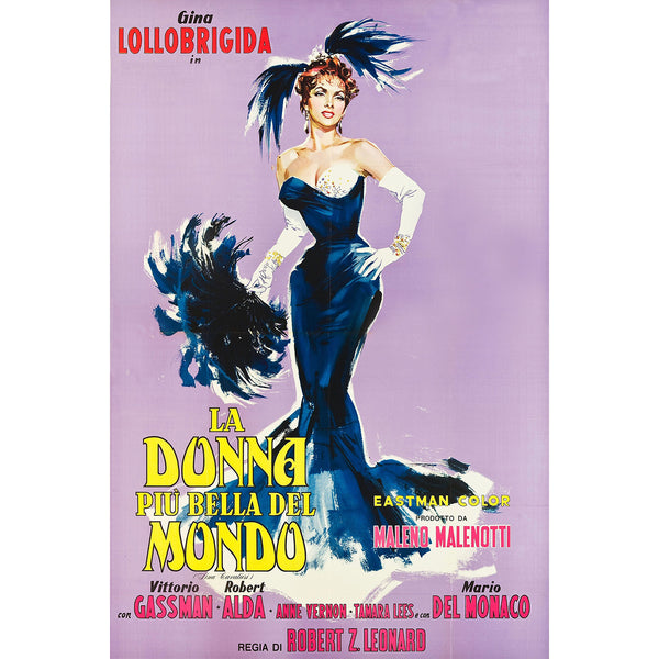 Gina Lollobrigida, Vintage Movie Poster