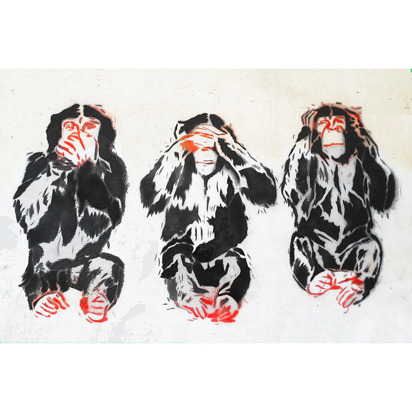 Three Wise Monkeys, Graffiti (Egypt)