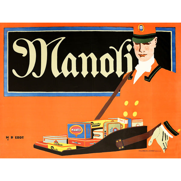 Manoli Cigarettes, Vintage Poster