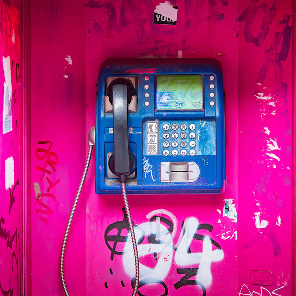 Street Phone in Grunge Interior, Photography