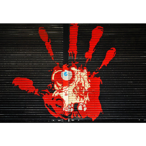 Red Hand, Red Palm with Blue Eye, Graffiti