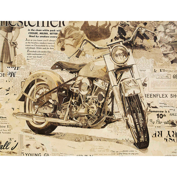 Harley Davidson Panhead Antique Motorcycle, Poster