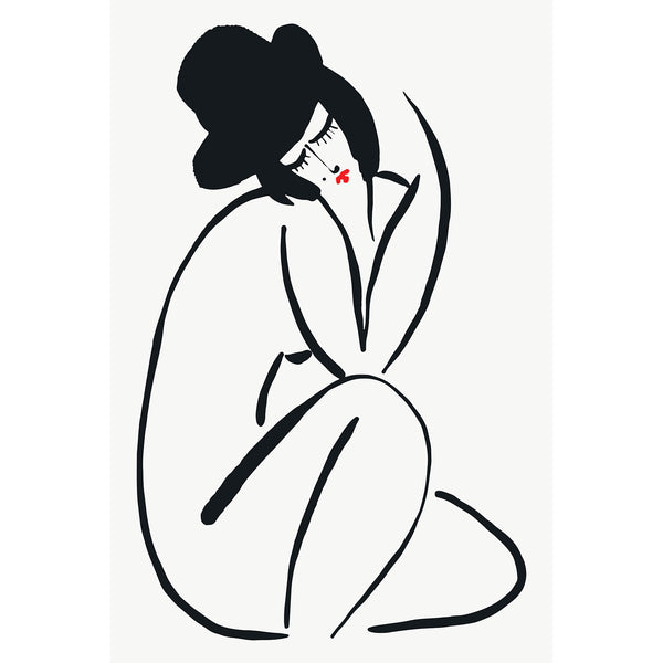 Nude Woman In the Hat, Drawing