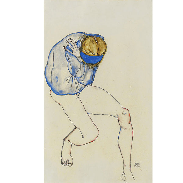 Naked Blonde with Blue Hairband, Reproduction