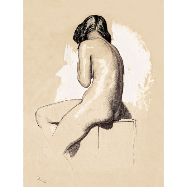 Nude Study From Behind, Reproduction
