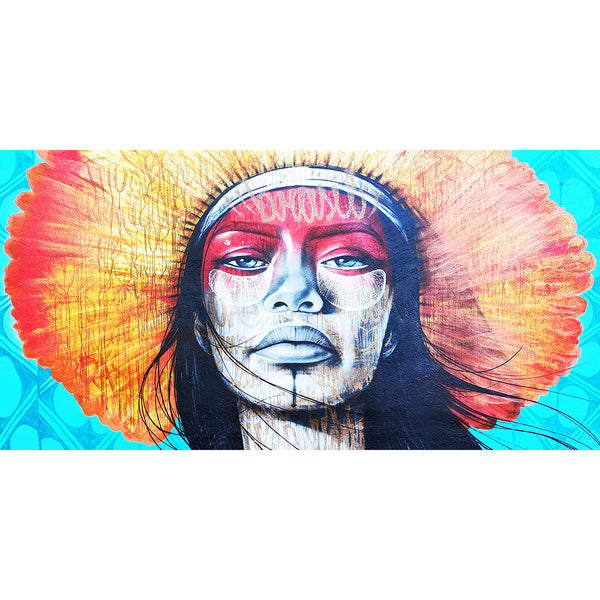 Ethnic Woman's Portrait, Graffiti