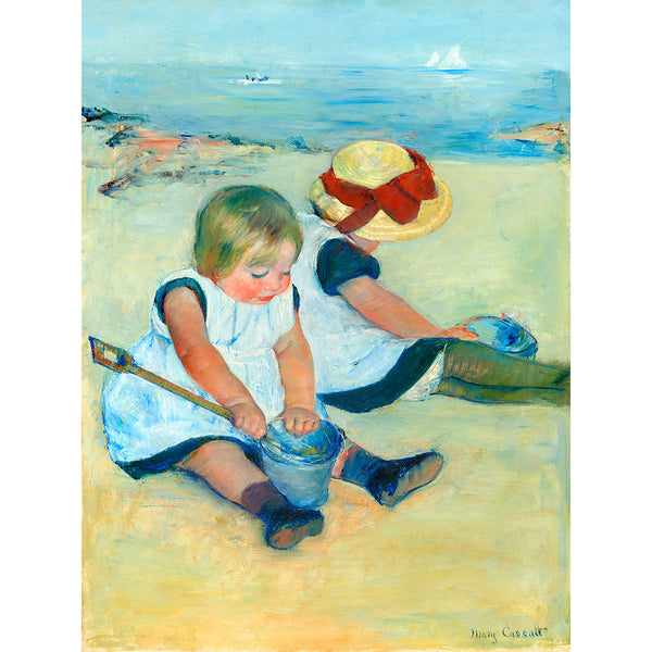 Children Playing on the Beach, Painting