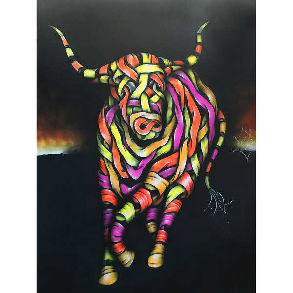 Multicolor Bull, Street art (London)