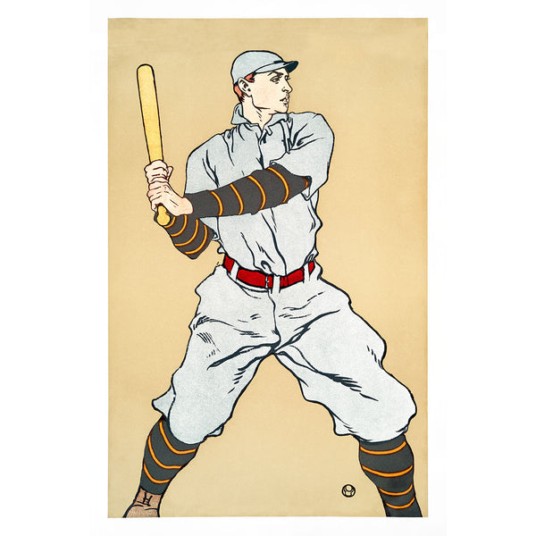 Baseball Player (1908), Vintage Poster