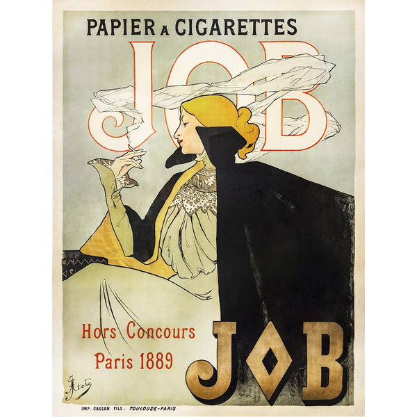 JOB Cigarette Paper, Vintage Advertising Poster