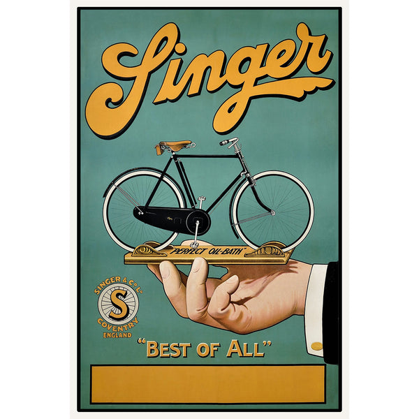 SINGER BEST OF ALL (1905), Bike Vintage Poster