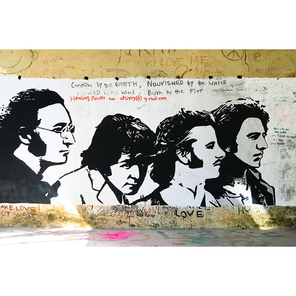 Beatles Swarg Ashram Rishikesh India, Graffiti