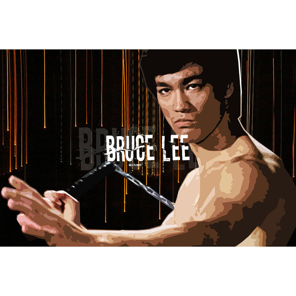 Bruce Lee With Nunchucks (3), Digital Art