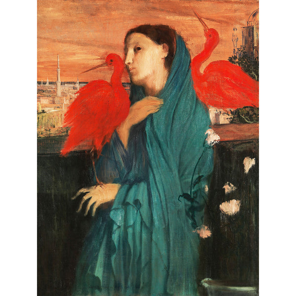 Young Woman With Ibis, Reproduction
