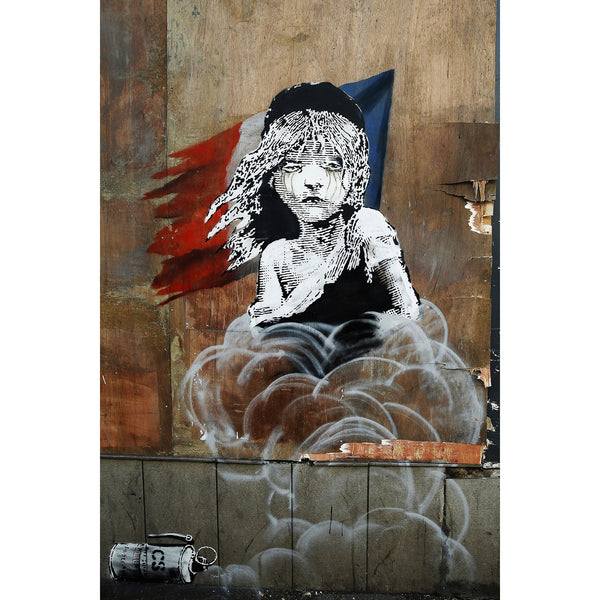 Banksy Les Misérables Girl in tears, Graffiti