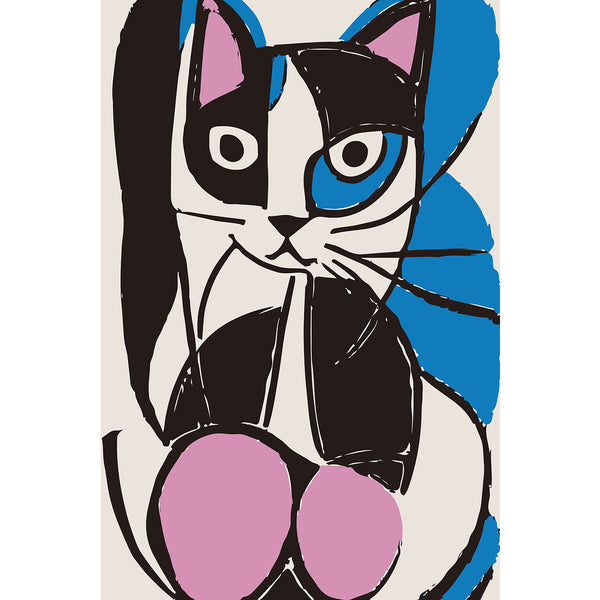 Abstract Cat Picasso Style, Digital Art