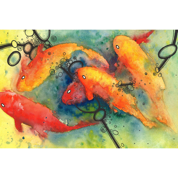 Watercolor Koi Fish, Reproduction