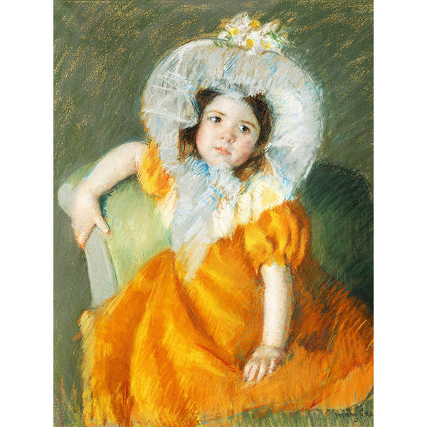 Margot In Orange Dress, Painting