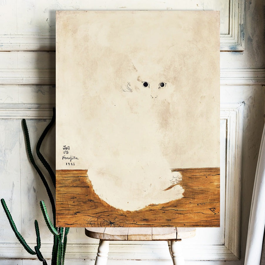 White Cat (1923) by TSUGUHARU FOUJITA– Japanese Art, Reproduction