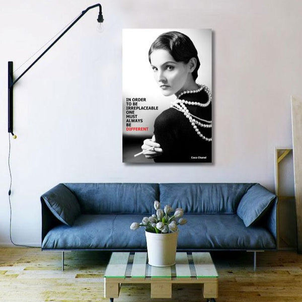 Coco Chanel Quote, Metal Poster