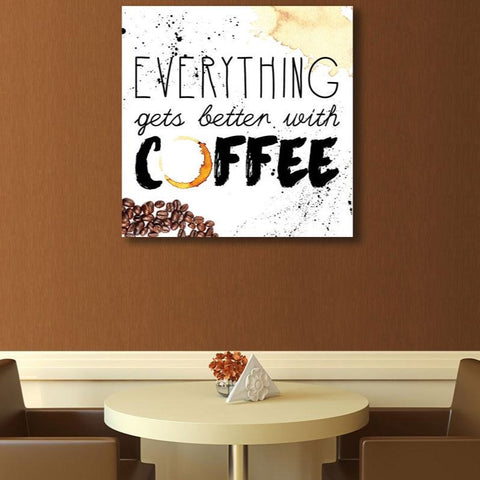 Coffee Quote Digital Art, Poster