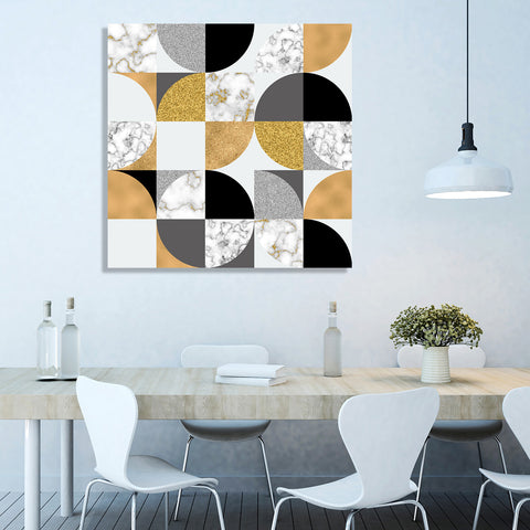 Black/Gold Geometric Pattern, Digital Art