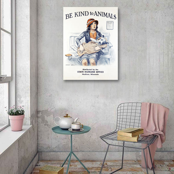 Be Kind To Animals, Vintage Poster