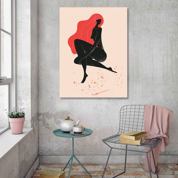 Sitting Woman, Digital Art