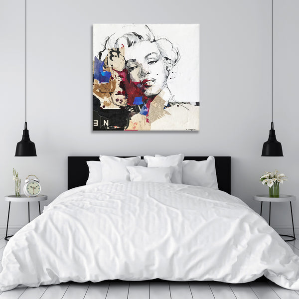 Marilyn Monroe (3), Collage/Watercolor