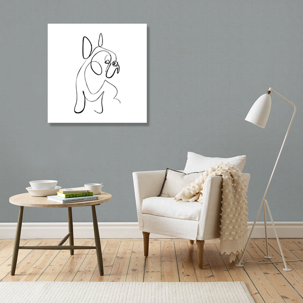 Dog, One Line Drawing