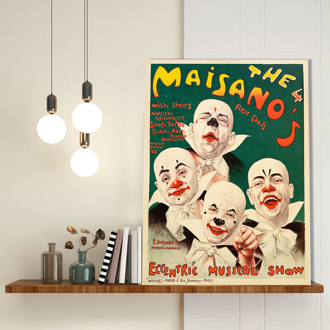 The Four Maisano's Poster, Vintage Poster