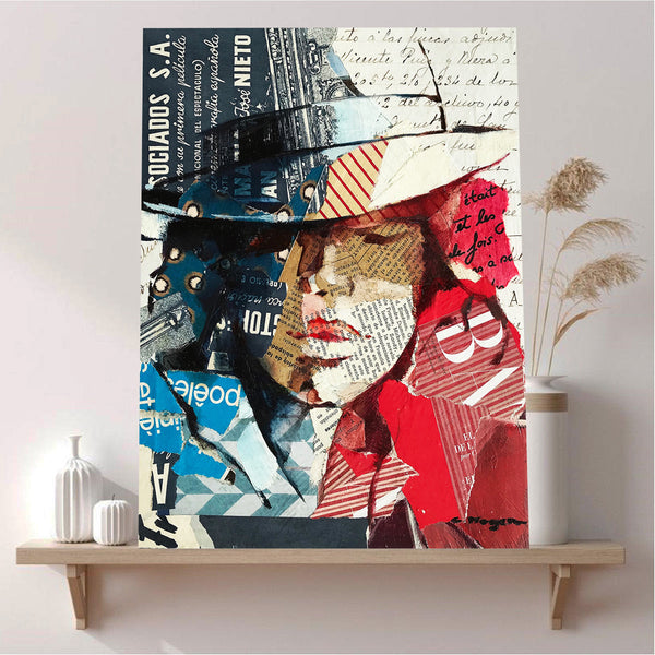 Noia amb barret, Collage