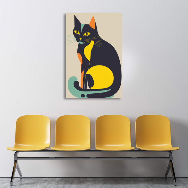 Abstract Cat Portrait, Digital Art