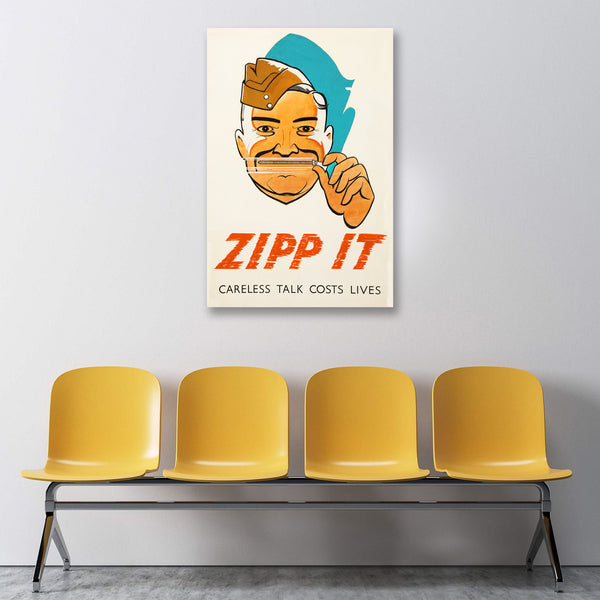 ZIPP IT, Vintage Propaganda Poster