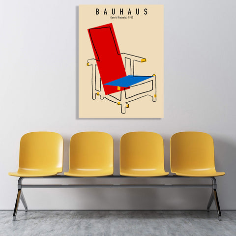 Bauhaus Beach Chair Poster Gerrit Rietveld, Digital Art