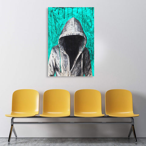 Anonymous Hoody Man, Painting