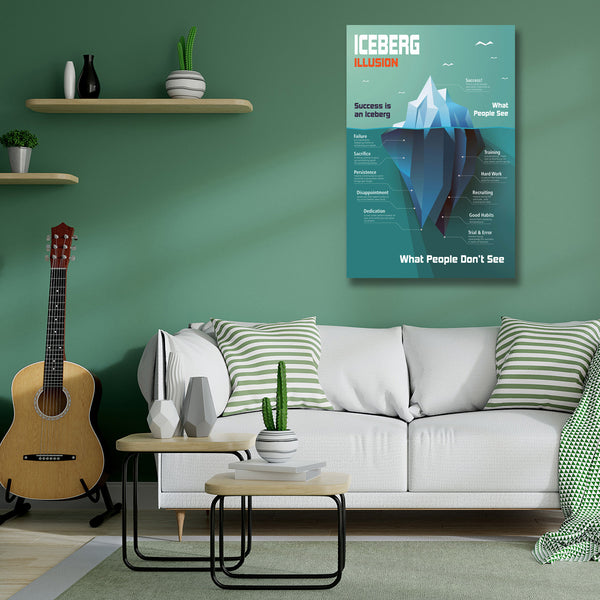 Success Iceberg Illusion (Teal), Poster