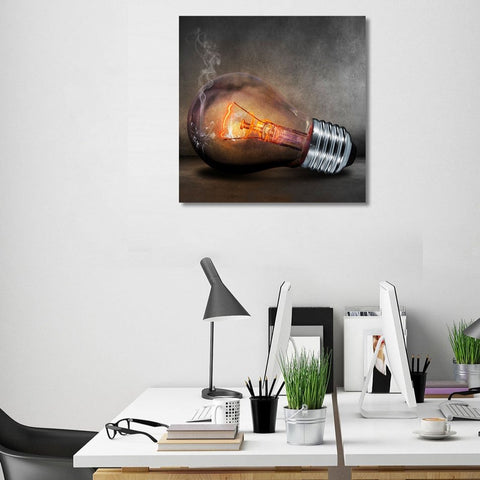 Electric Bulb in Grunge Style, Photography