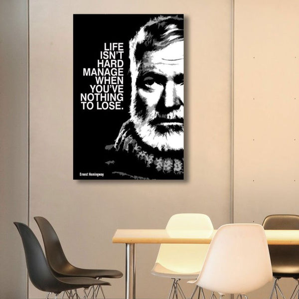 Ernest Hemingway Quote #3, Poster