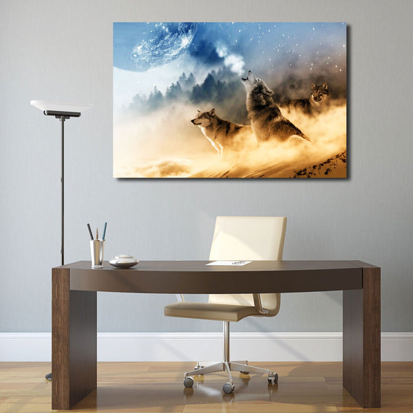 Extra Large Metal Art Print in office interior