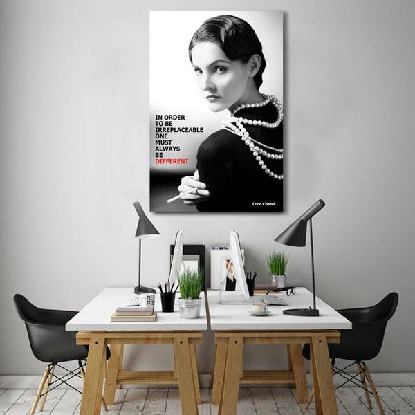 Coco Chanel Quote, Metal Poster