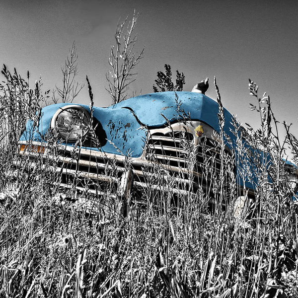 Retro Blue Car, Photography