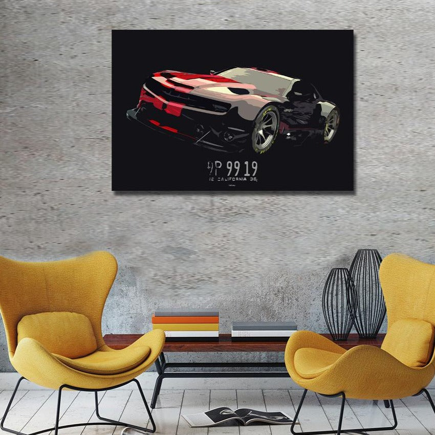 Camaro Vintage Racing Cars Super Luxury 3 Piece Canvas Wall Art Print Home  Decor | eBay
