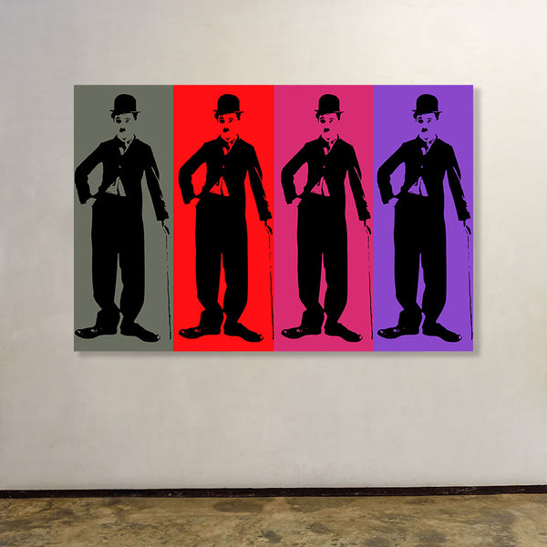 Multi-color Portrait of Charlie Chaplin, Digital Art