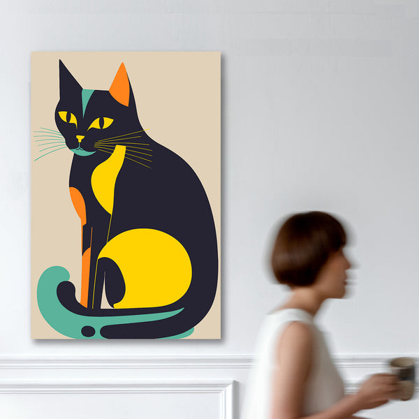 Abstract Cat Portrait, Digital Art